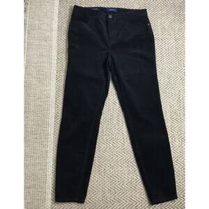 Talbots Women’s Corduroy Velvet High Waist Jegging Black Ankle Jeans Size 8
